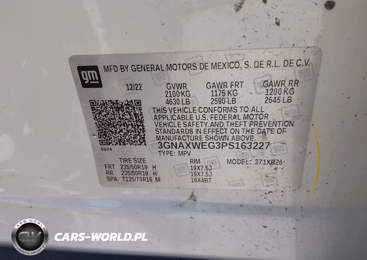 2023 Chevrolet Equinox Awd Rs VIN:3GNAXWEG3PS163227 - 9