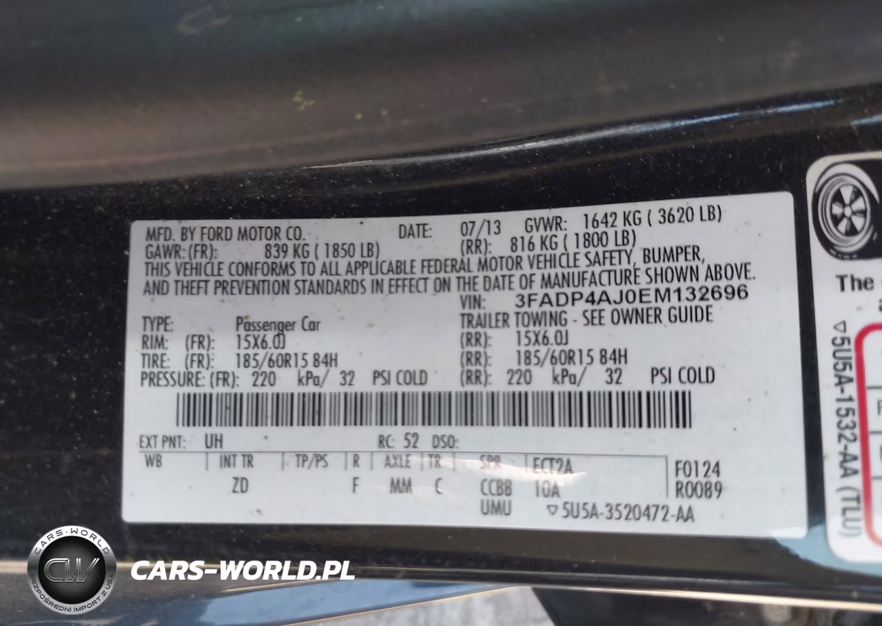 2014 Ford Fiesta S VIN:3FADP4AJOEM132696 - 9