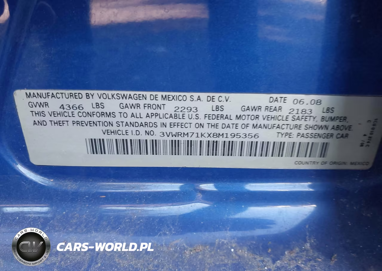 2008 Volkswagen Jetta Se-Sel VIN:3VWRM71KX8M195356 - 9
