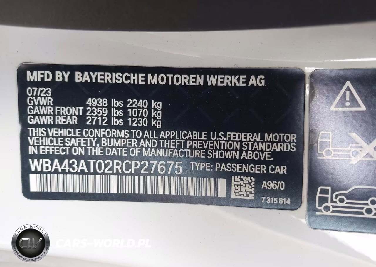 2024 BMW 430I xDrive VIN:WBA43AT02RCP27675 - 9