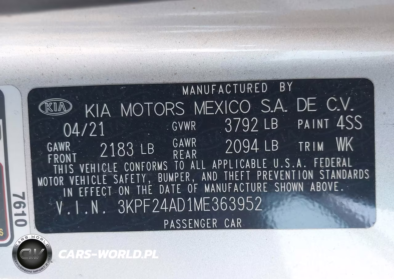 2021 Kia Forte Lxs VIN:3KPF24AD1ME363952 - 9