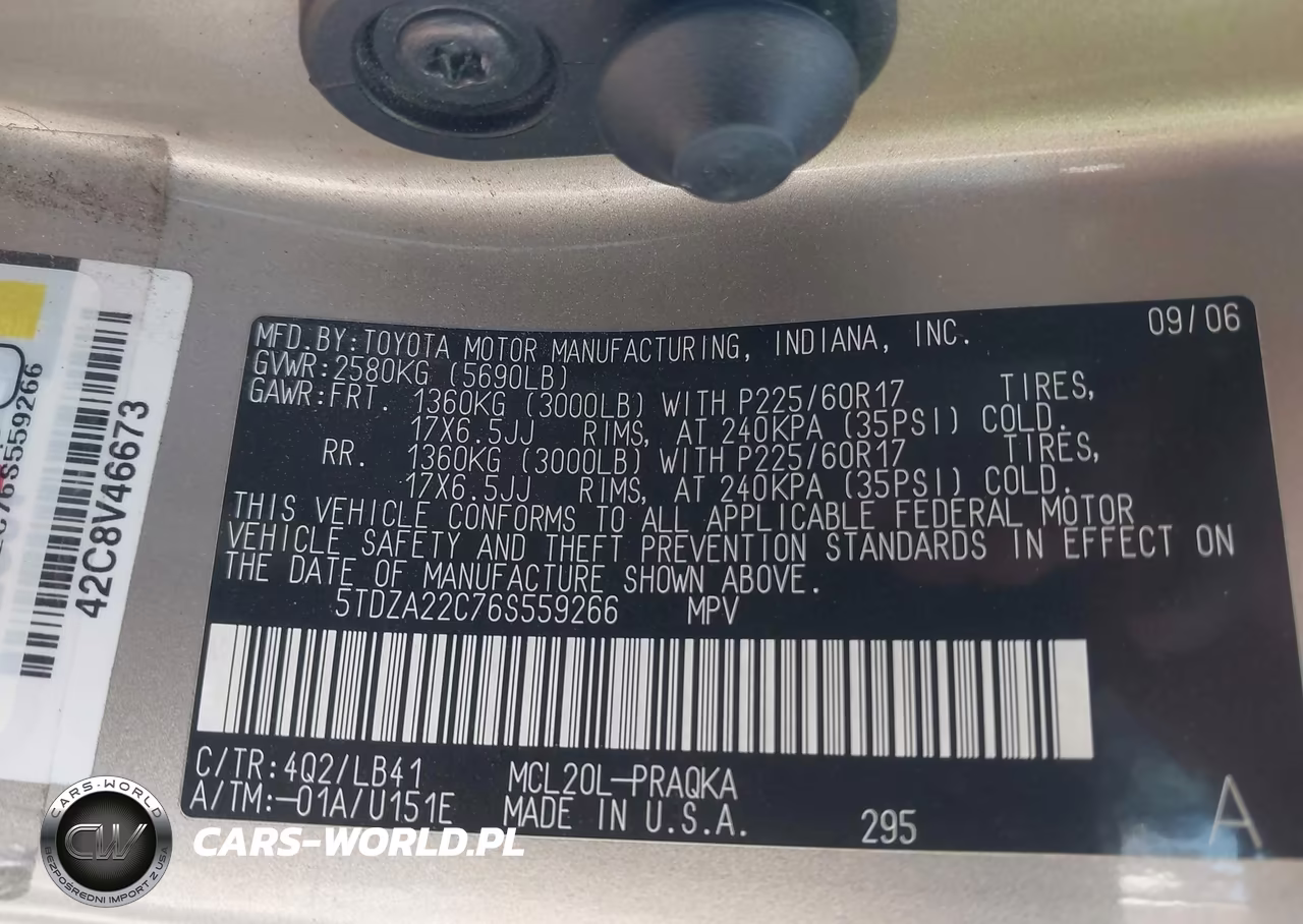 2006 Toyota Sienna Xle-Xle Limited VIN:5TDZA22C76S559266 - 9
