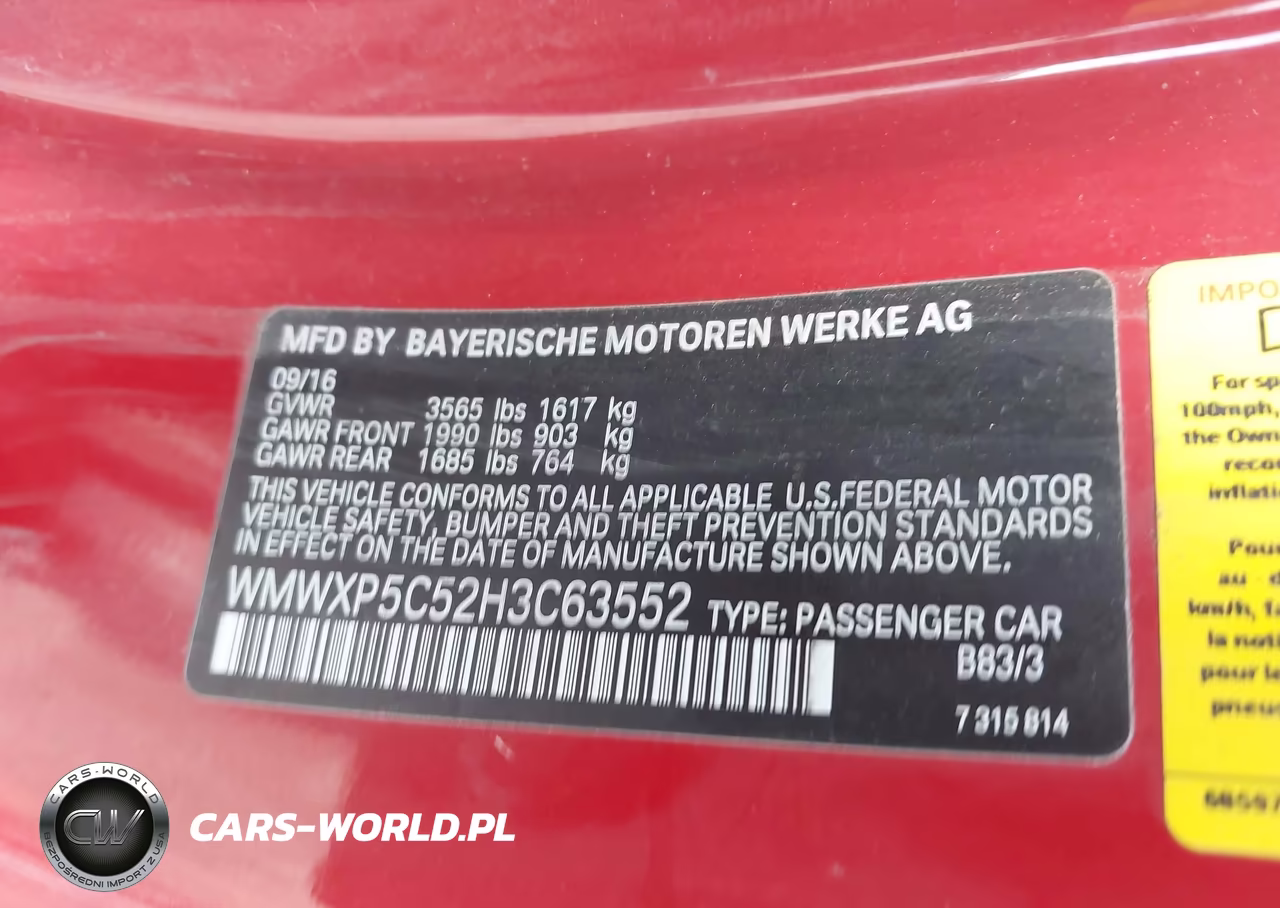 2017 Mini Hardtop Cooper VIN:WMWXP5C52H3C63552 - 9