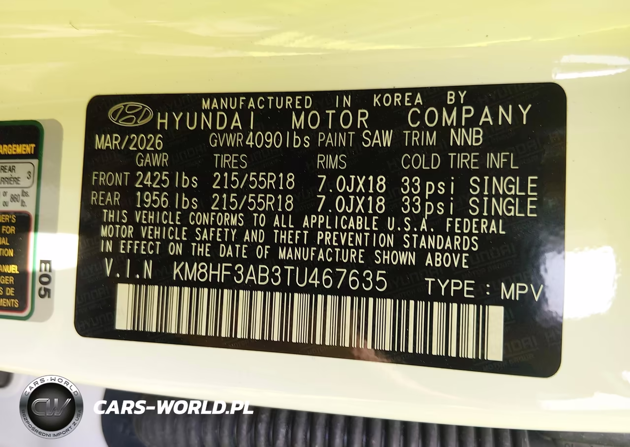 2026 Hyundai Kona Sel Sport VIN:KM8HF3AB3TU467635 - 9