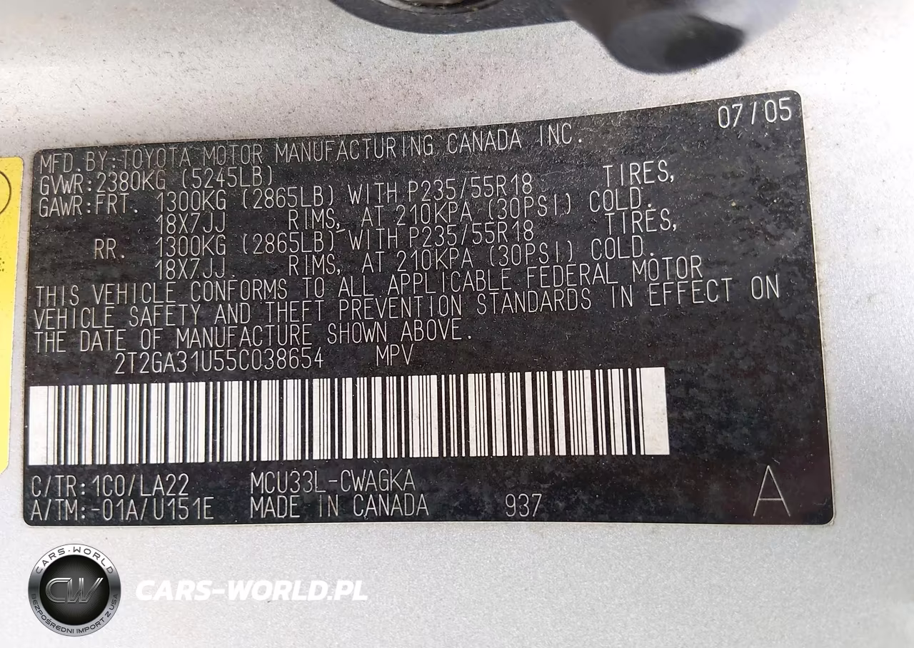 2005 Lexus Rx 330 VIN:2T2GA31U55C038654 - 9