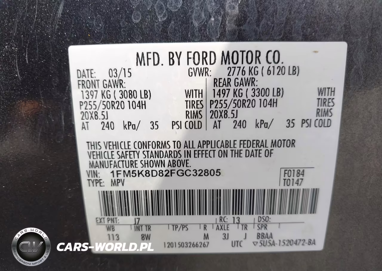 2015 Ford Explorer Xlt VIN:1FM5K8D82FGC32805 - 9