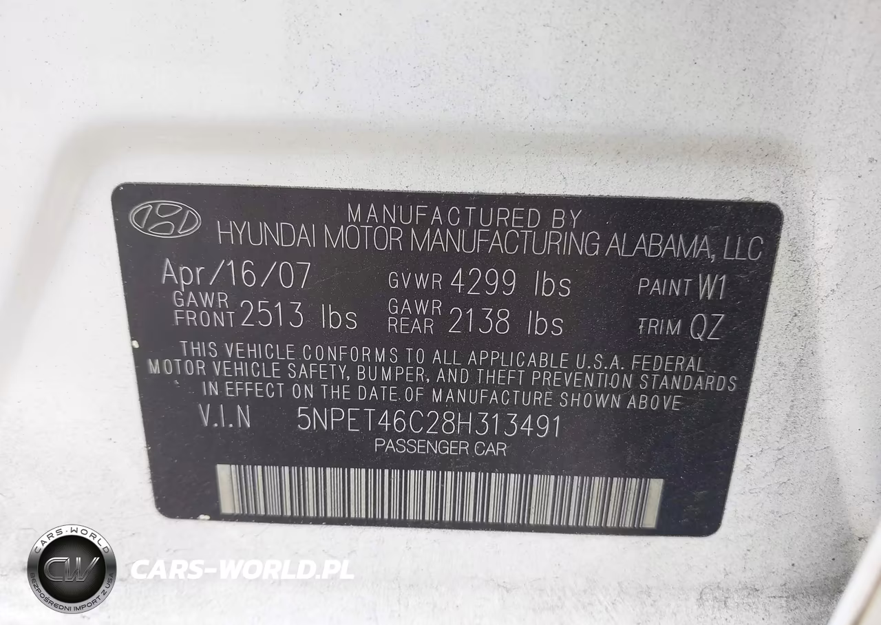 2008 Hyundai Sonata Gls VIN:5NPET46C28H313491 - 9