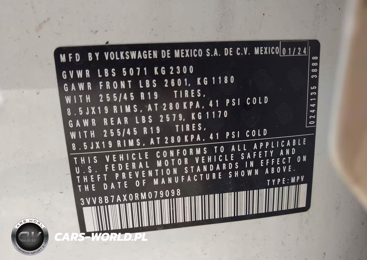 2024 Volkswagen Tiguan 2.0T Se R-Line Black VIN:3VV8B7AX0RM079098 - 9