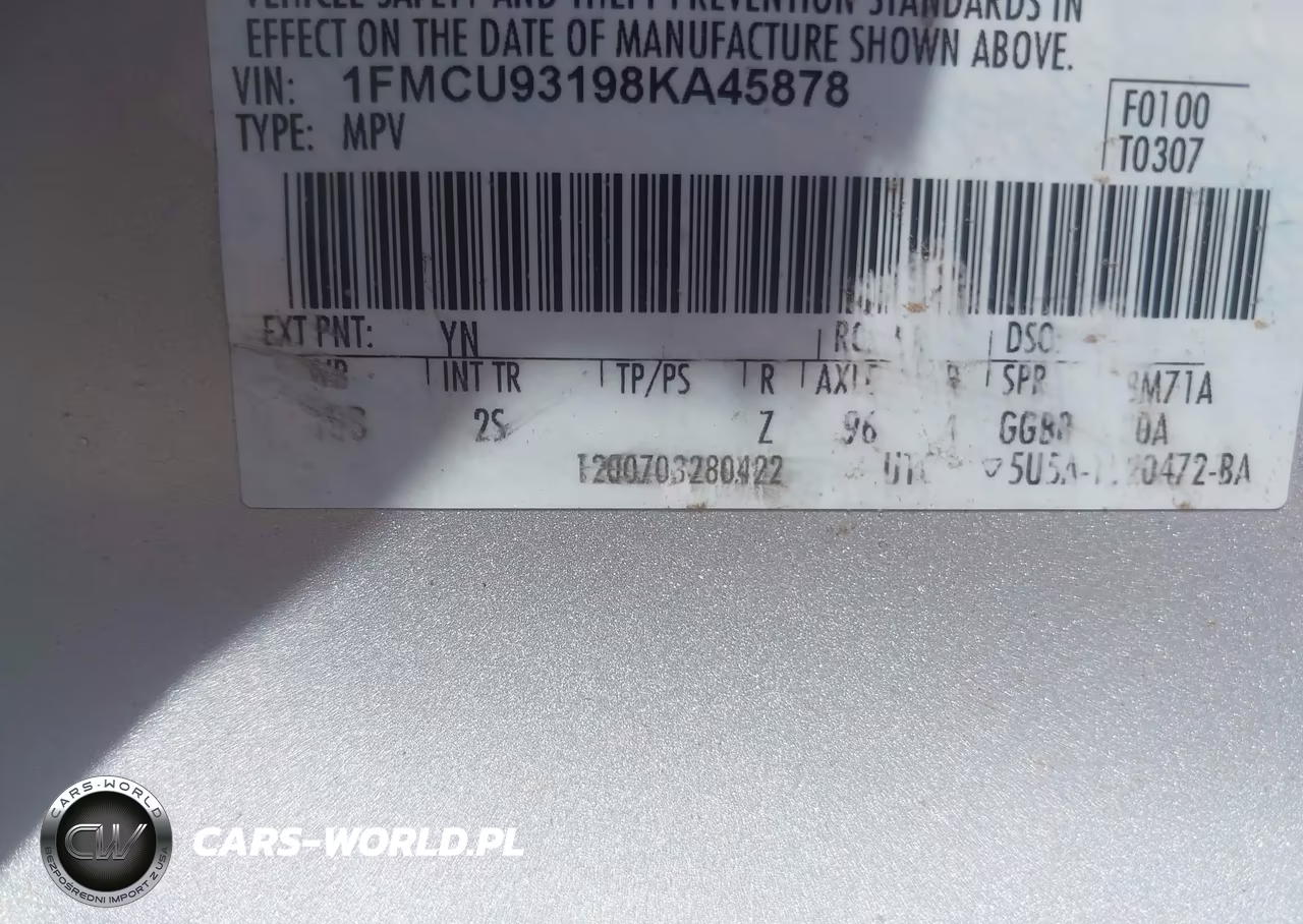 2008 Ford Escape Xlt VIN:1FMCU93198KA45878 - 9