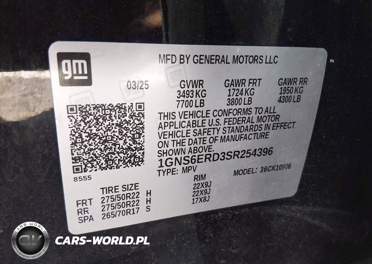 2025 Chevrolet Suburban 4Wd Rst VIN:1GNS6ERD3SR254396 - 9