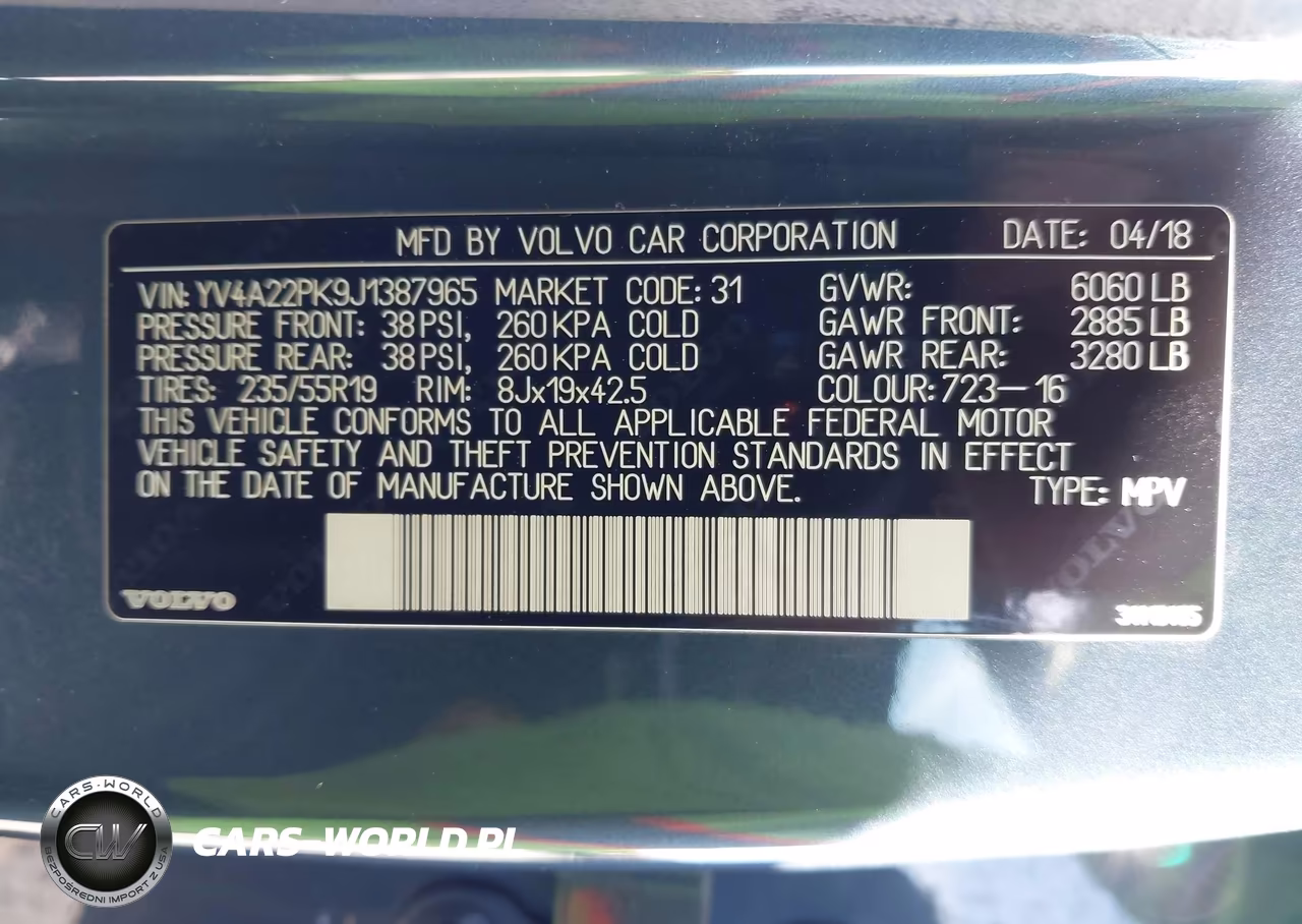 2018 Volvo Xc90 T6 Momentum VIN:YV4A22PK9J1387965 - 9