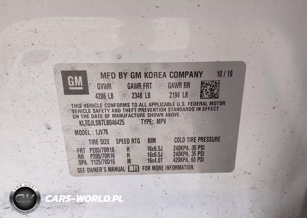 2020 Chevrolet Trax Fwd Lt VIN:KL7CJLSB7LB046425 - 9
