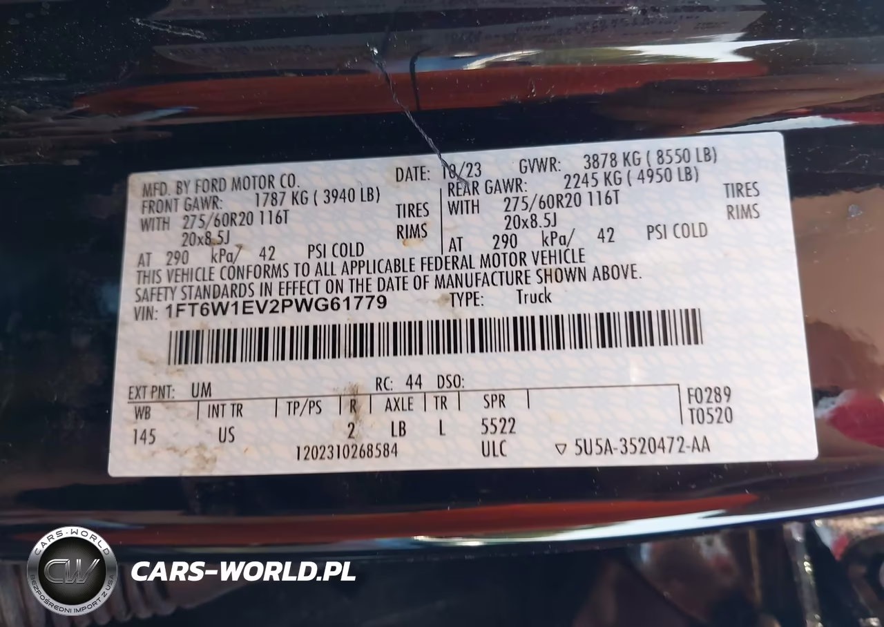 2023 Ford F-150 Lightning Xlt VIN:1FT6W1EV2PWG61779 - 8
