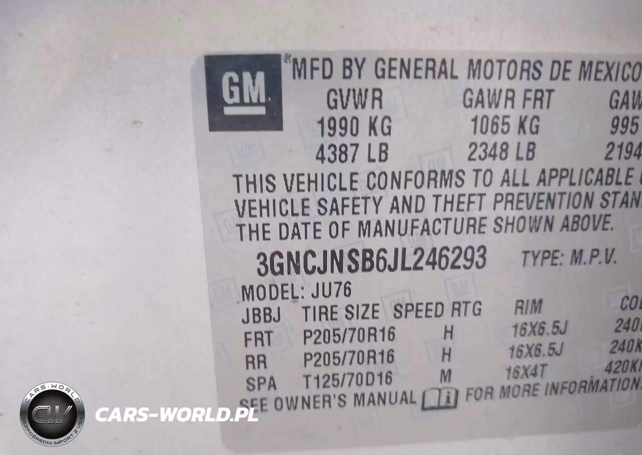 2018 Chevrolet Trax Ls VIN:3GNCJNSB6JL246293 - 9