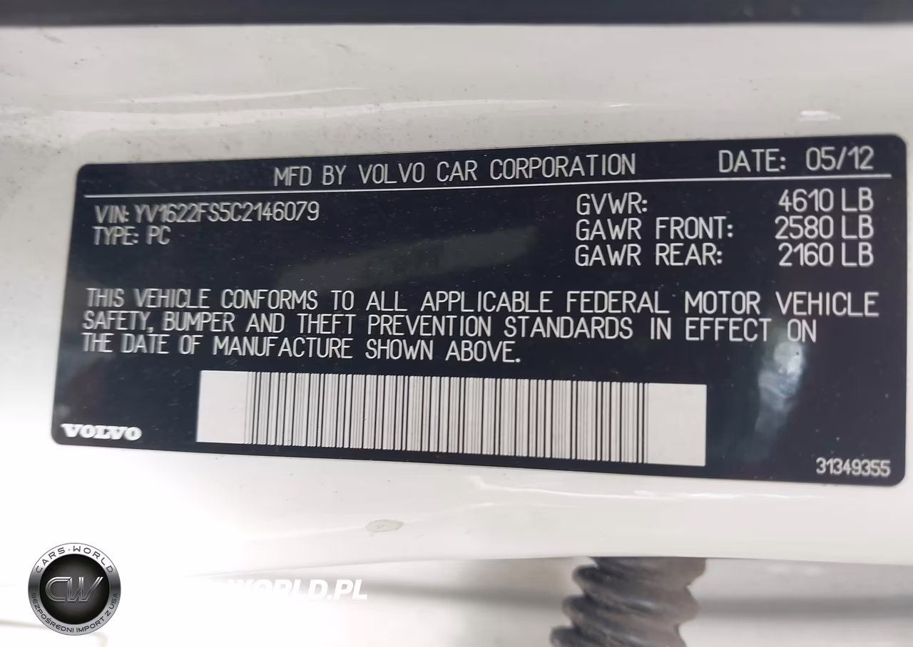 2012 Volvo S60 T5 VIN:YV1622FS5C2146079 - 9