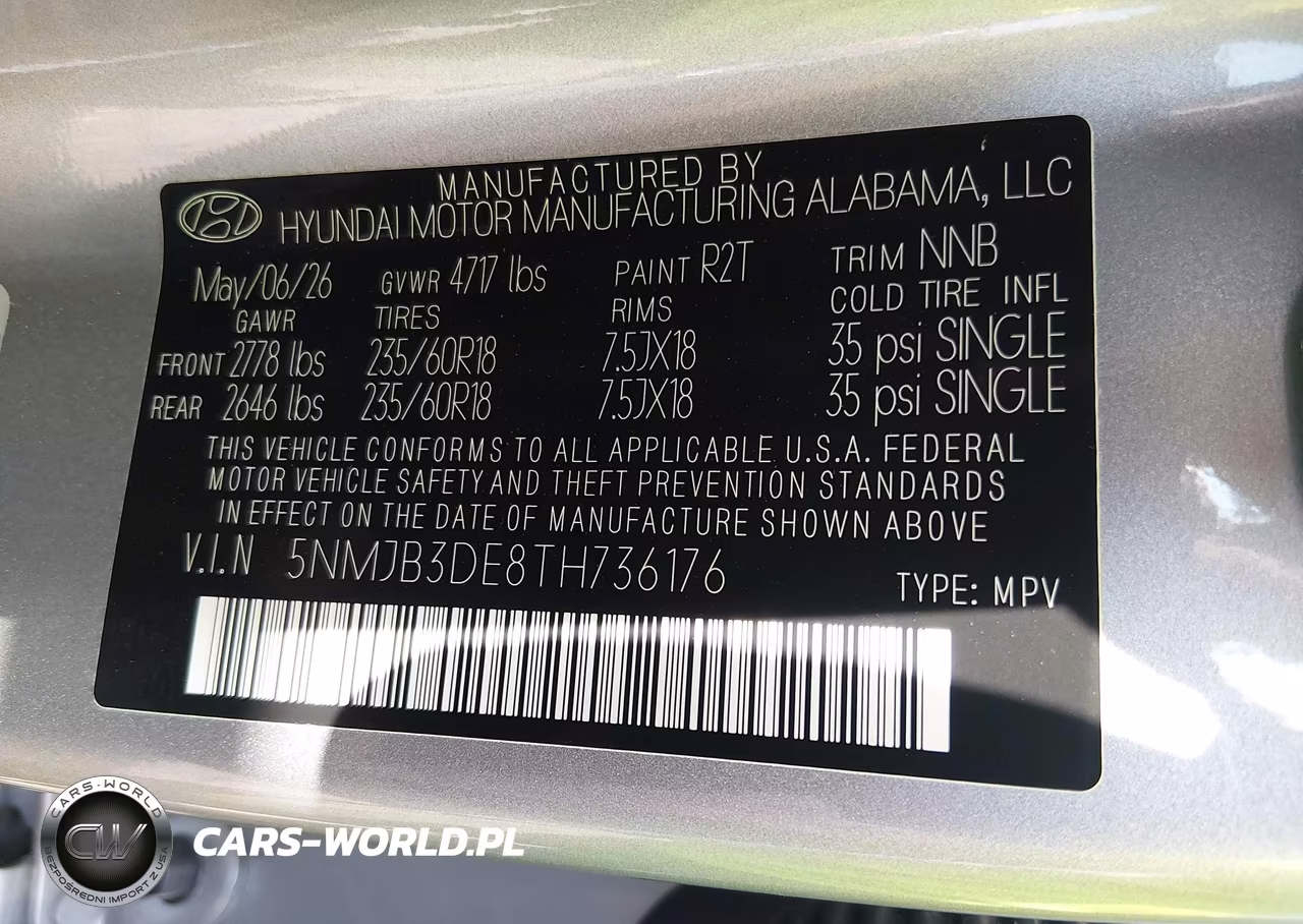 2026 Hyundai Tucson Sel VIN:5NMJB3DE8TH736176 - 9