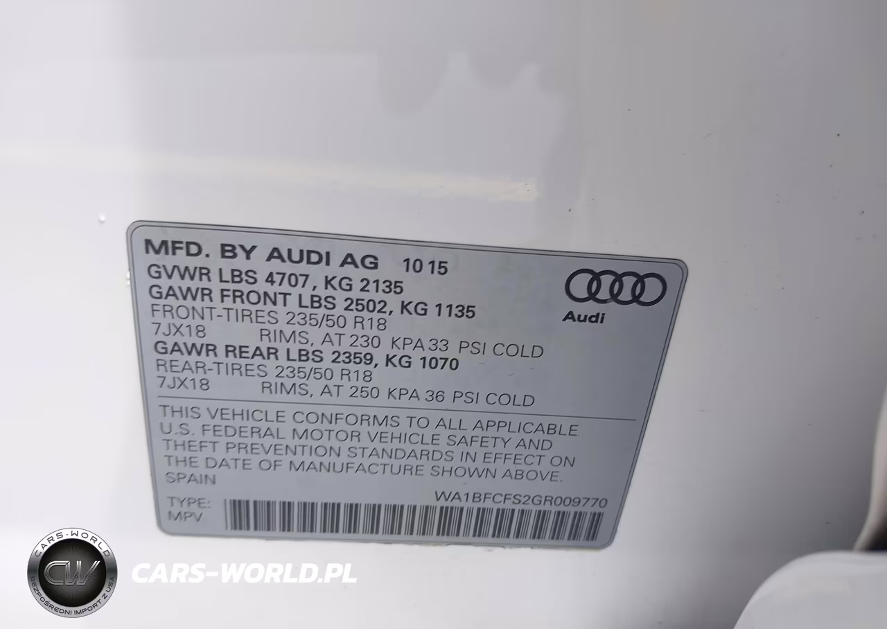 2016 Audi Q3 2.0T Premium Plus VIN:WA1BFCFS2GR009770 - 9