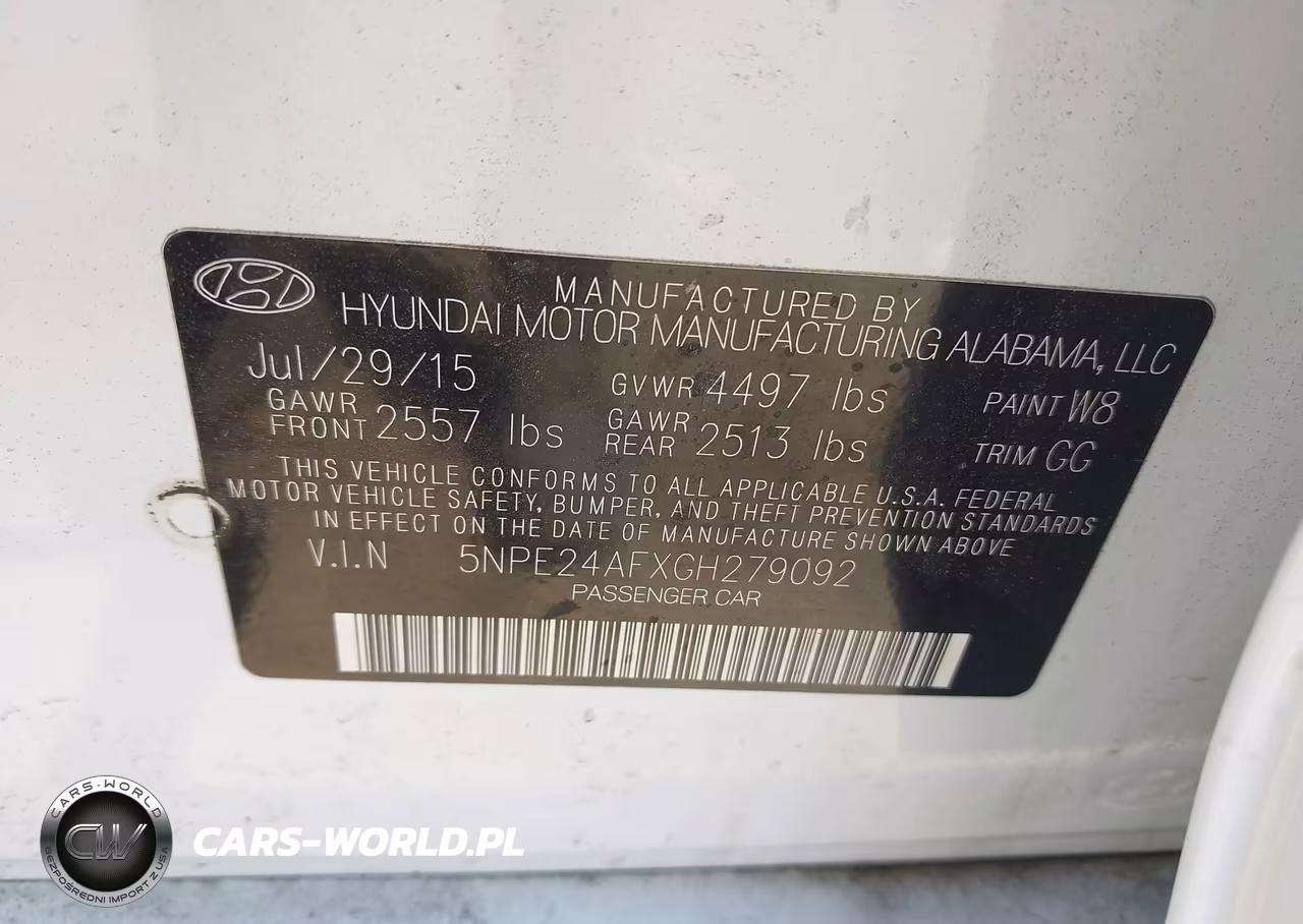 2016 Hyundai Sonata Se VIN:5NPE24AFXGH279092 - 9