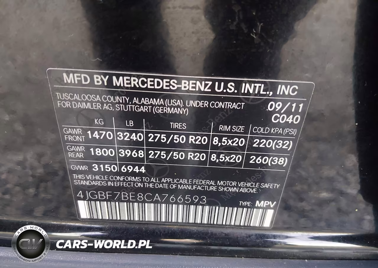 2012 Mercedes-Benz Gl 450 4Matic VIN:4JGBF7BE8CA766593 - 9