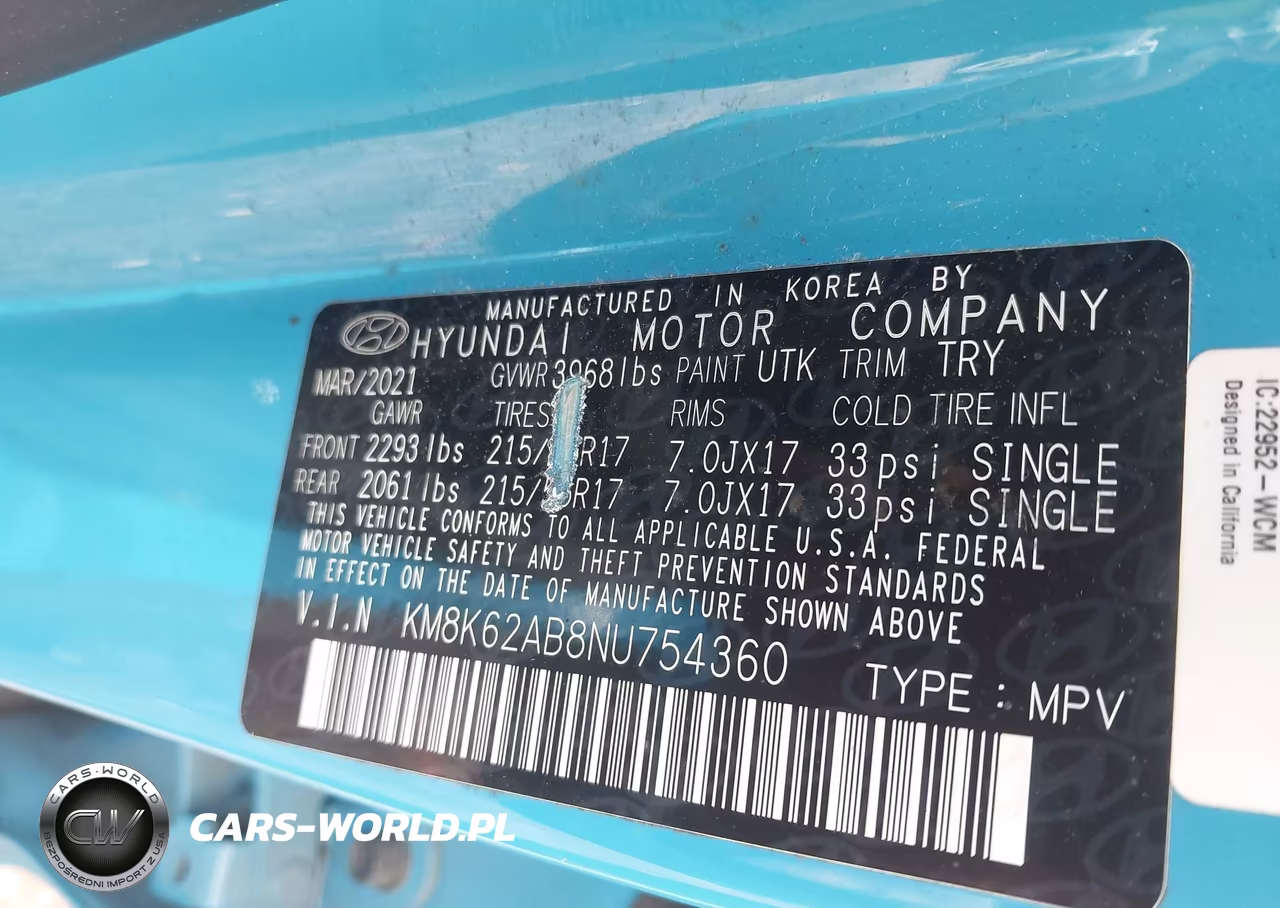 2022 Hyundai Kona Sel VIN:KM8K62AB8NU754360 - 9