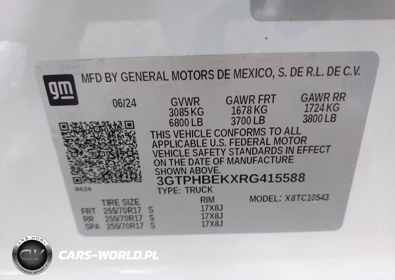 2024 GMC Sierra 1500 2Wd Short Box Sle VIN:3GTPHBEKXRG415588 - 9
