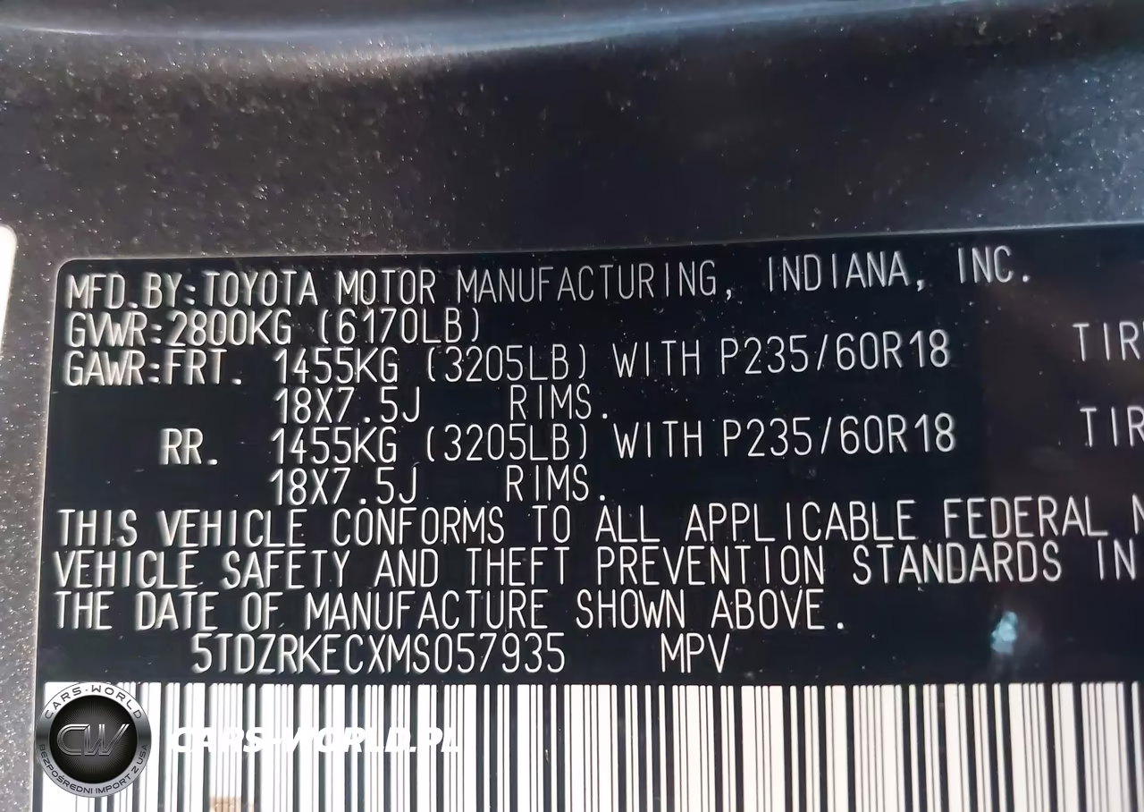 2021 Toyota Sienna Limited VIN:5TDZRKECXMS057935 - 9