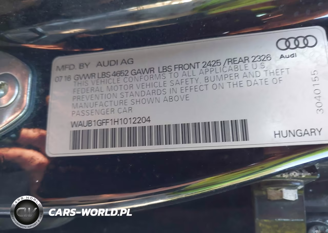 2017 Audi S3 2.0T Premium Plus VIN:WAUB1GFF1H1012204 - 9