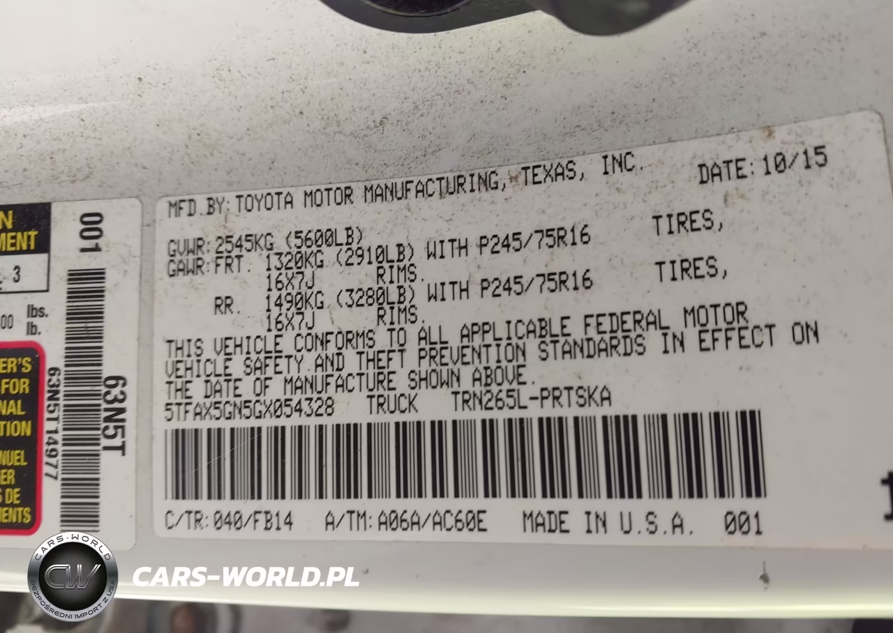 2016 Toyota Tacoma Sr VIN:5TFAX5GN5GX054328 - 9