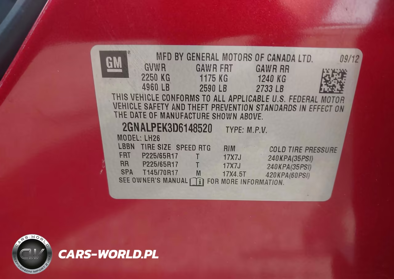 2013 Chevrolet Equinox Lt VIN:2GNALPEK3D6148520 - 9