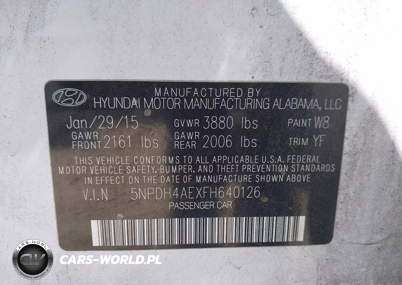 2015 Hyundai Elantra Se VIN:5NPDH4AEXFH640126 - 9
