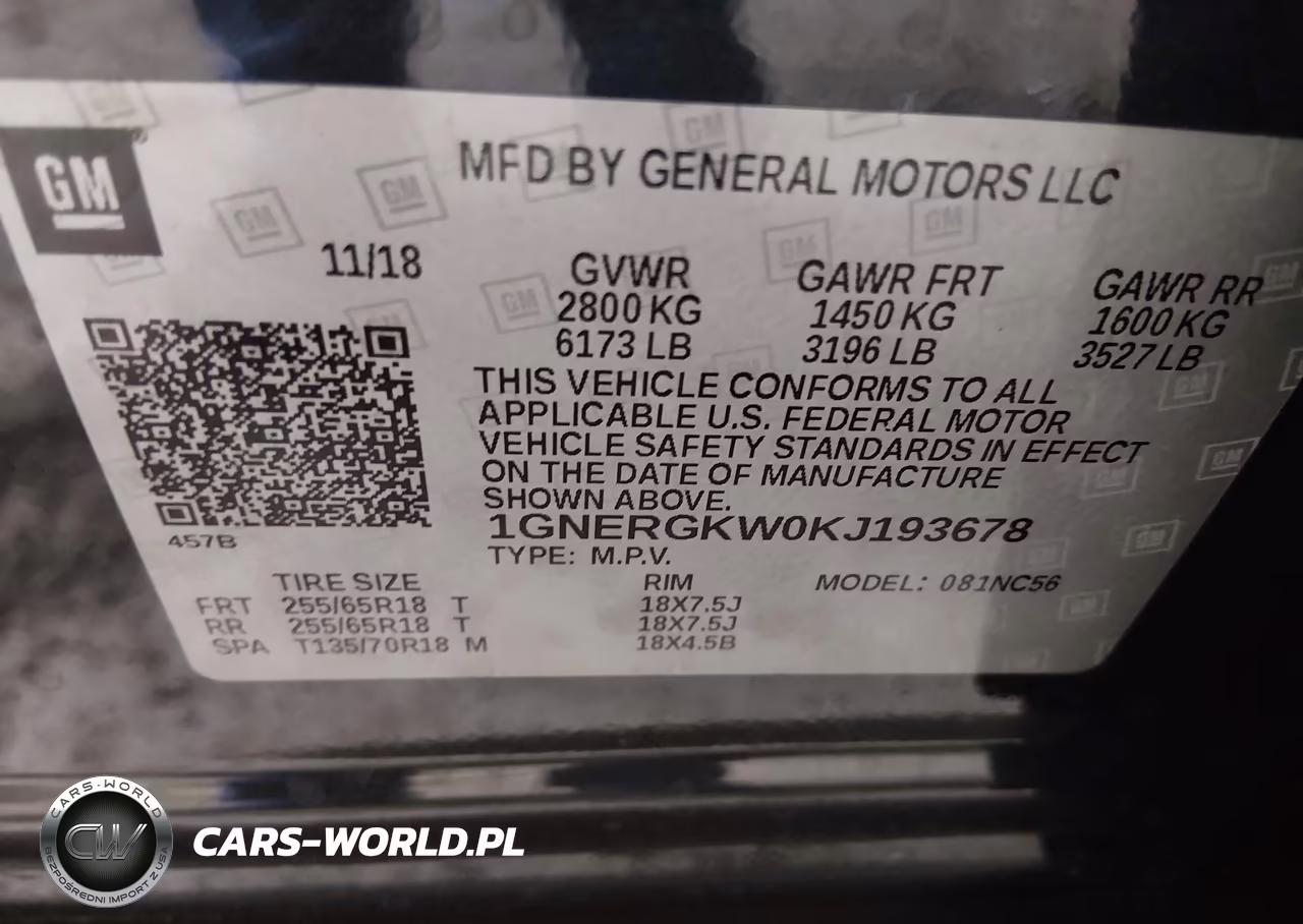 2019 Chevrolet Traverse 1Lt VIN:1GNERGKW0KJ193678 - 9
