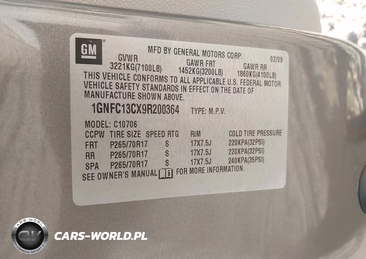 2009 Chevrolet Tahoe Ls VIN:1GNFC13CX9R200364 - 9