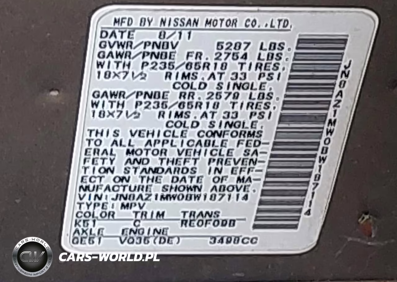 2011 Nissan Murano Sv VIN:JN8AZ1MW0BW187114 - 9