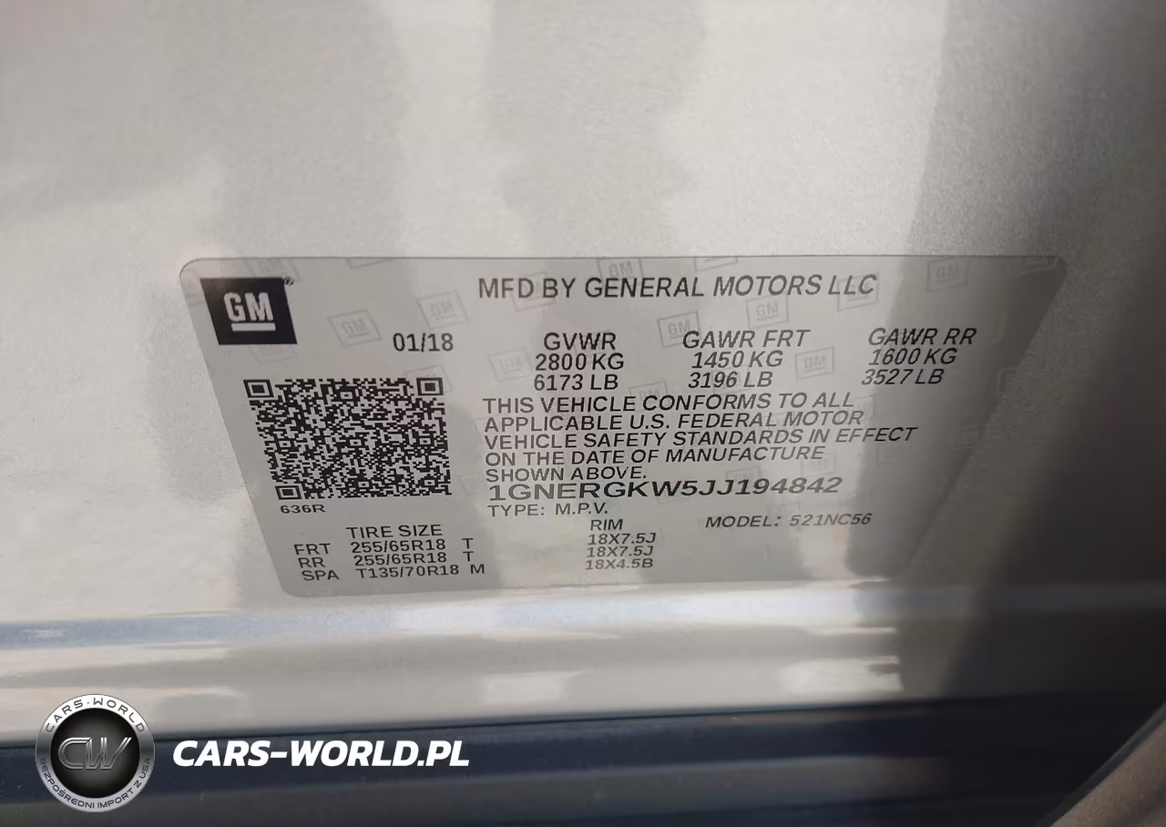 2018 Chevrolet Traverse 1Lt VIN:1GNERGKW5JJ194842 - 9