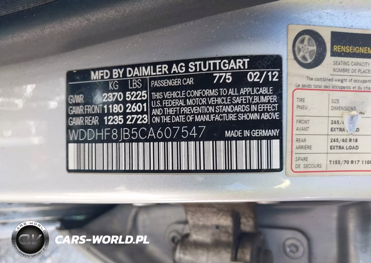 2012 Mercedes-Benz E 350 4Matic VIN:WDDHF8JB5CA607547 - 9