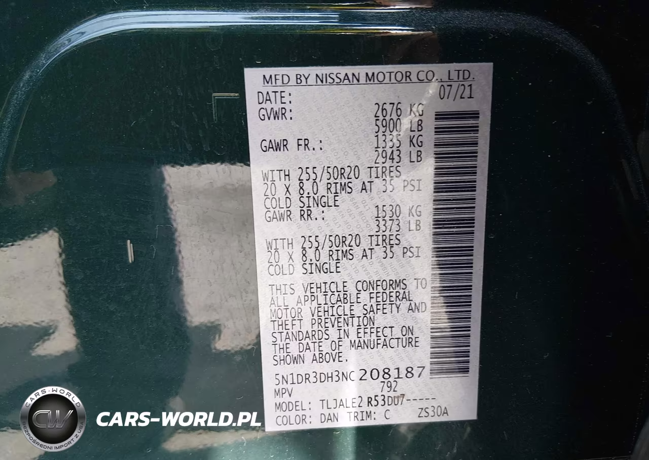 2022 Nissan Pathfinder Platinum 2Wd VIN:5N1DR3DH3NC208187 - 9