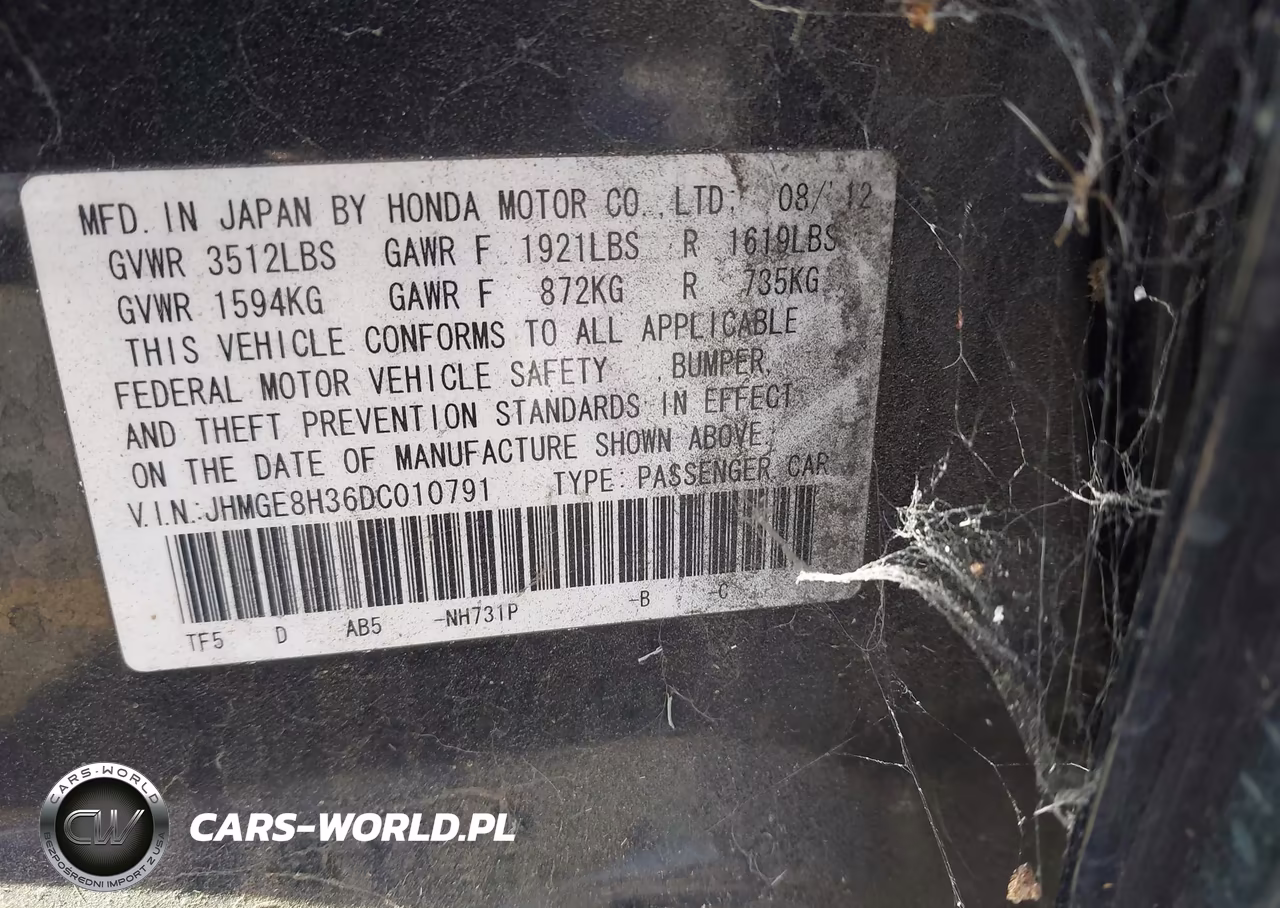 2013 Honda Fit VIN:JHMGE8H36DC010791 - 9