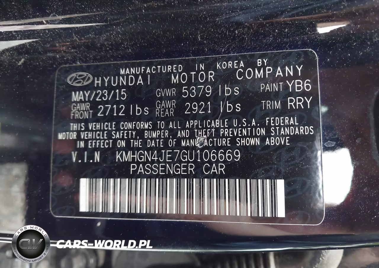 2016 Hyundai Genesis 3.8 VIN:KMHGN4JE7GU106669 - 9