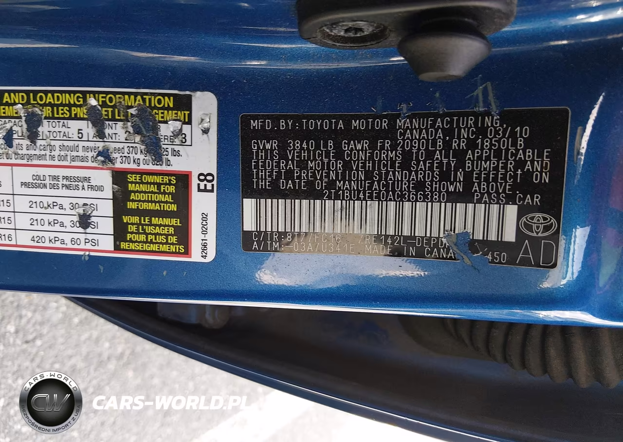 2010 Toyota Corolla Le VIN:2T1BU4EE0AC366380 - 9