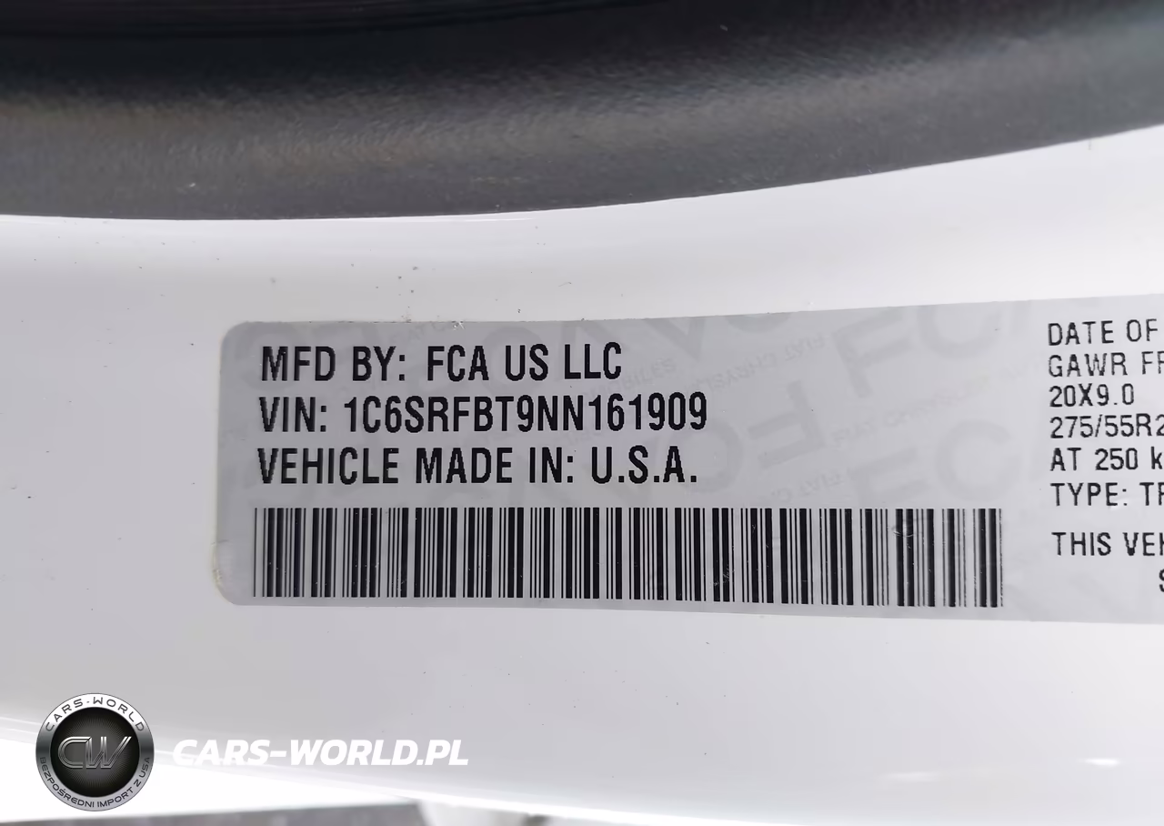 2022 Ram 1500 VIN:1C6SRFBT9NN161909 - 9