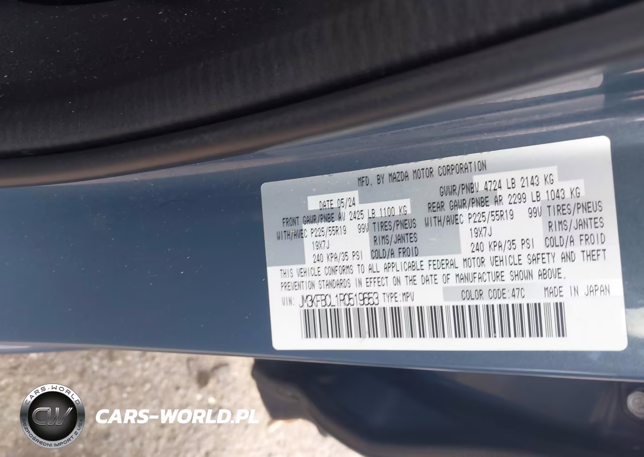 2024 Mazda Cx-5 2.5 S Carbon Edition VIN:JM3KFBCL1R0519653 - 9