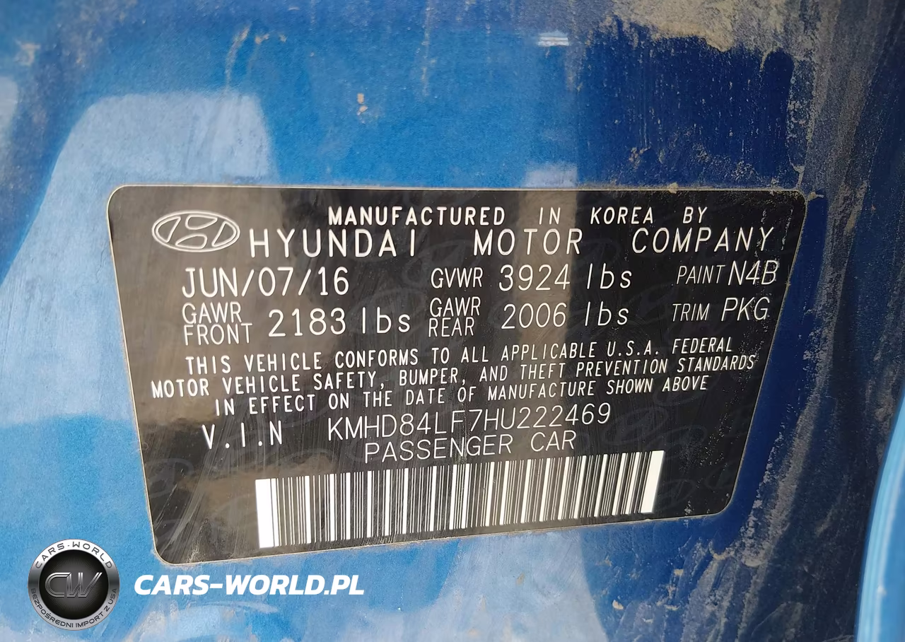 2017 Hyundai Elantra Se VIN:KMHD84LF7HU222469 - 9