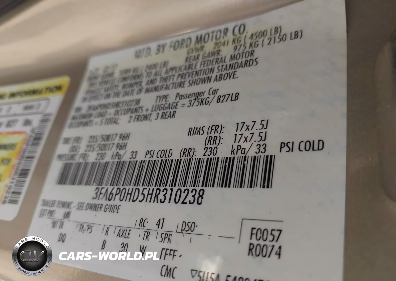 2017 Ford Fusion Se VIN:3FA6P0HD5HR310238 - 9
