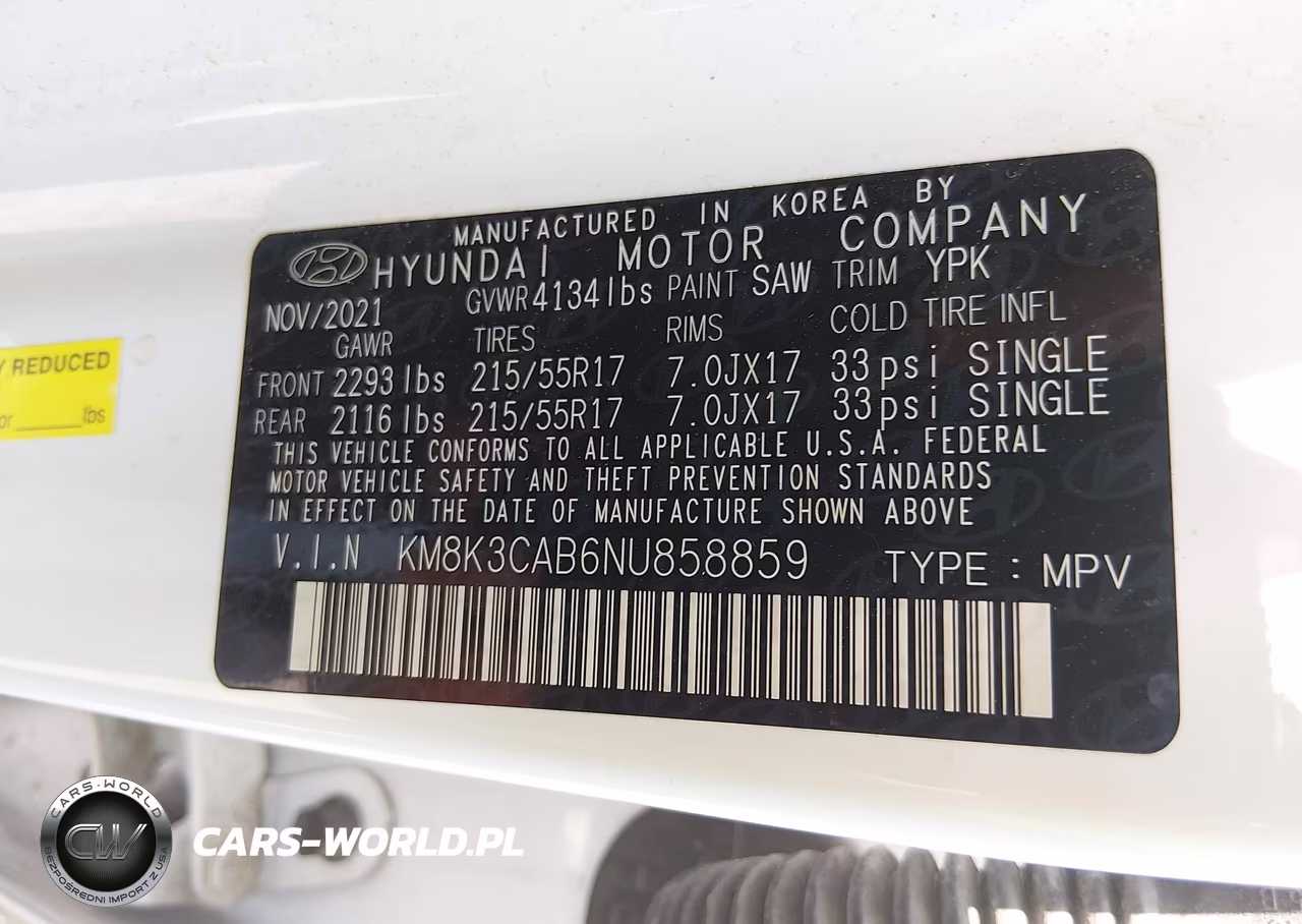 2022 Hyundai Kona Sel VIN:KM8K3CAB6NU858859 - 9