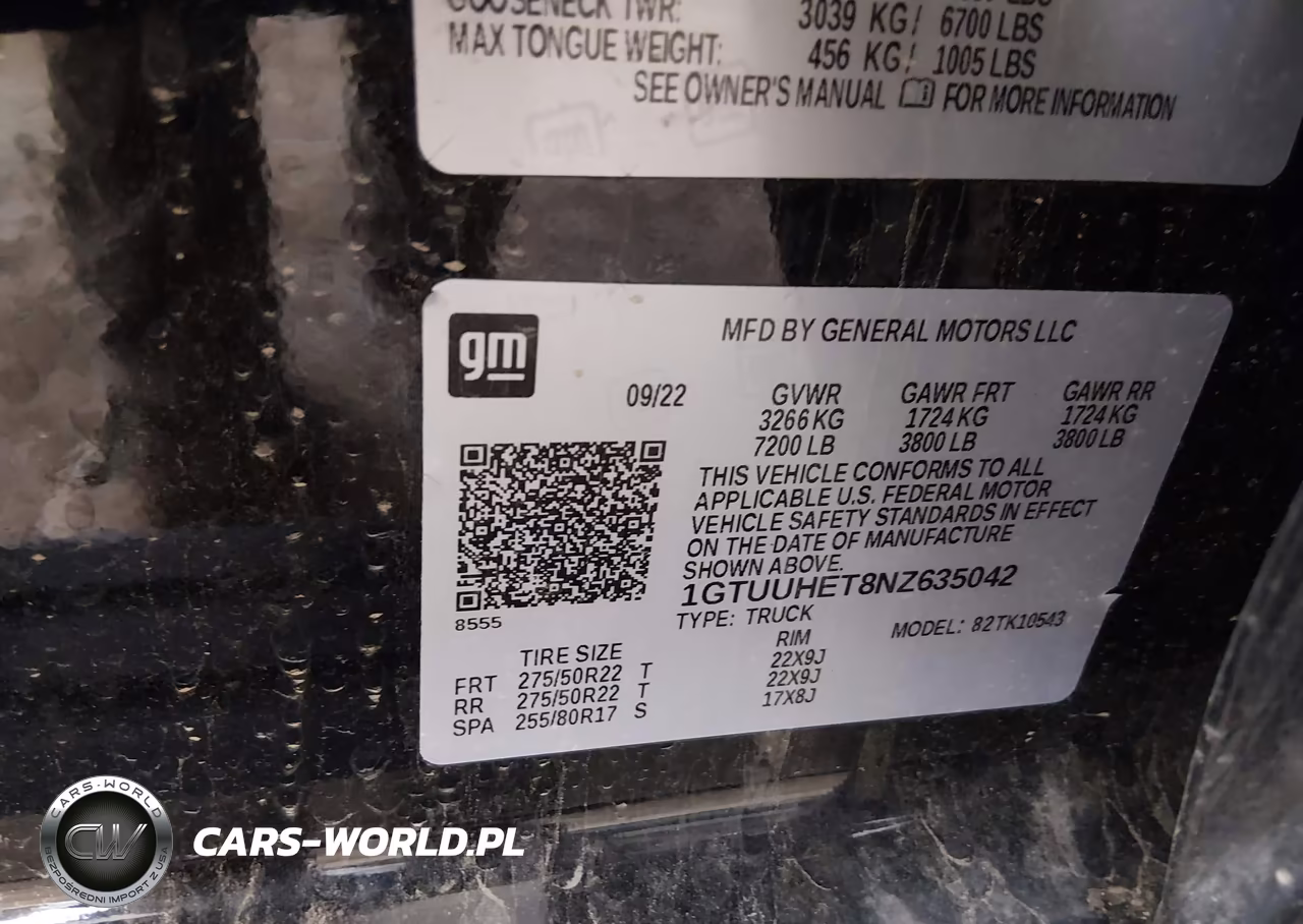 2022 GMC Sierra 1500 4Wd Short Box Denali Ultimate VIN:1GTUUHET8NZ635042 - 9