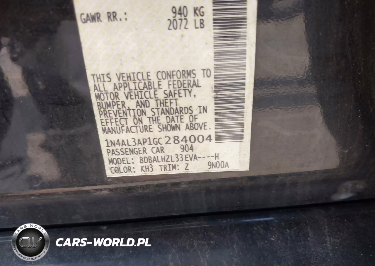 2016 Nissan Altima 2.5 Sr VIN:1N4AL3AP1GC284004 - 9