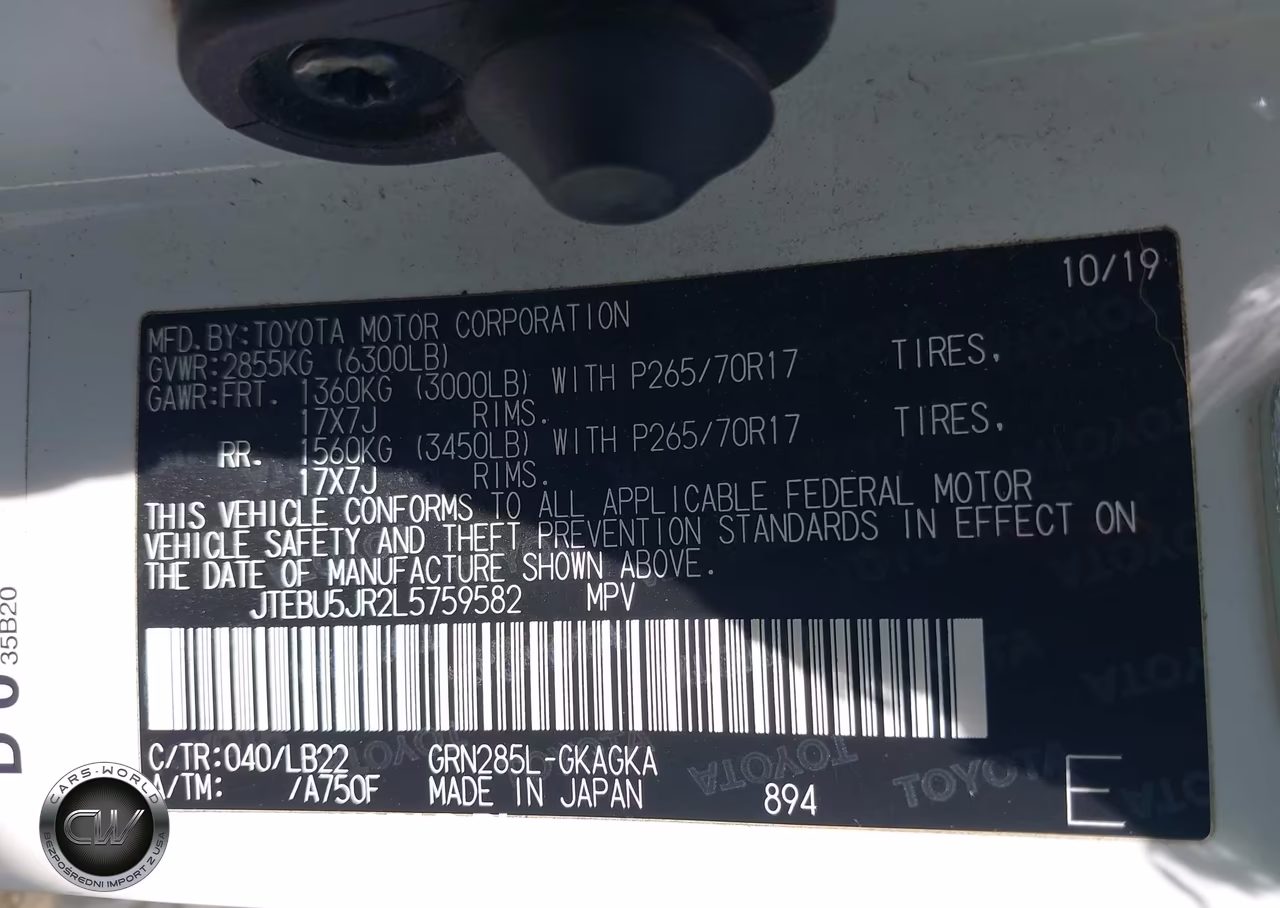 2020 Toyota 4Runner Sr5 Premium VIN:JTEBU5JR2L5759582 - 9