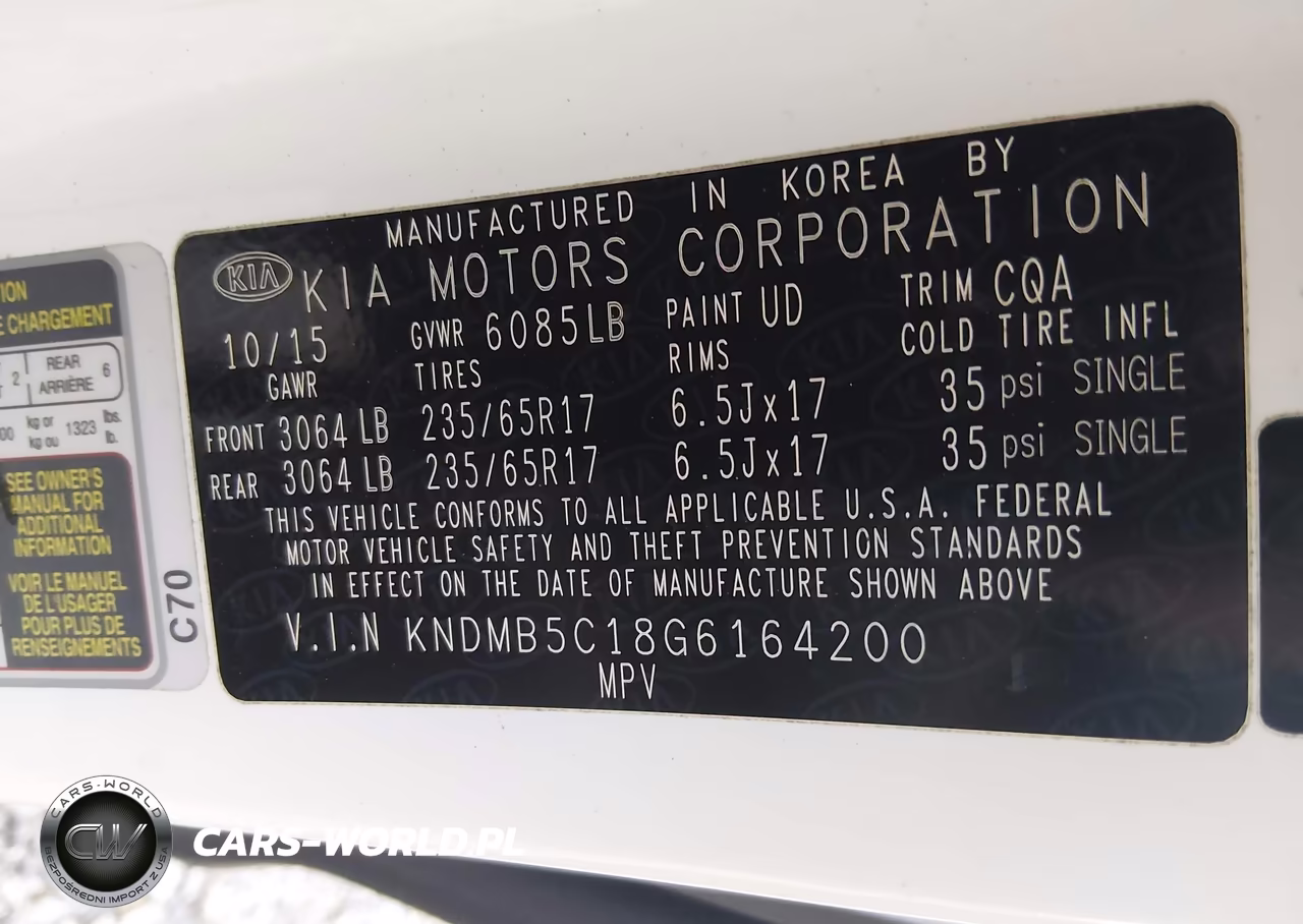 2016 Kia Sedona Lx VIN:KNDMB5C18G6164200 - 9