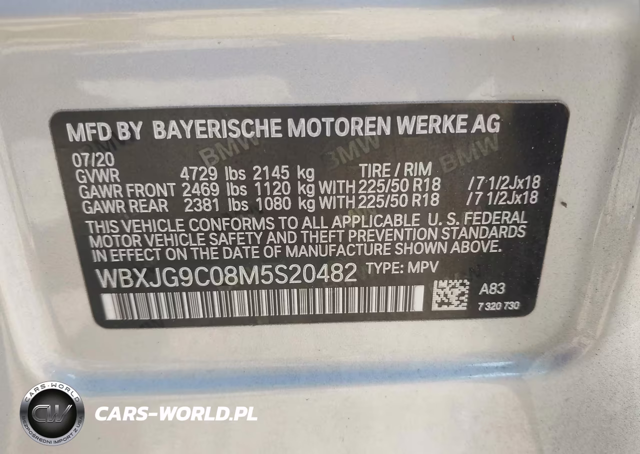 2021 BMW X1 xDrive28I VIN:WBXJG9C08M5S20482 - 9