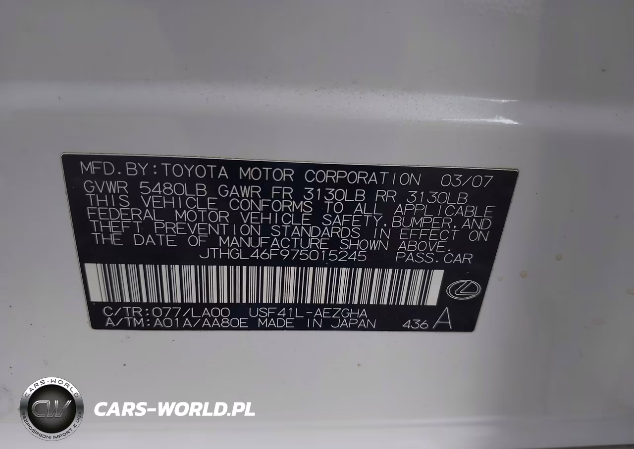 2007 Lexus Ls 460 L VIN:JTHGL46F975015245 - 9